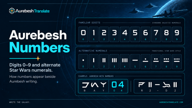 Feature image for Aurebesh Numbers: Digits 0–9 and Alternate Star Wars Numerals